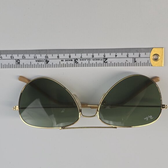 Ray-Ban Sunglasses - green glass / gold frame - Picture 3 of 6